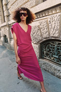 ROBE MI-LONGUE PLISSÉE