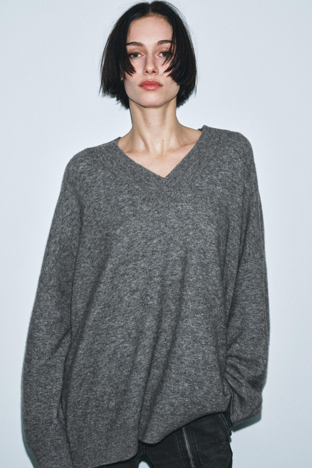 PULL OVERSIZE AVEC LAINE