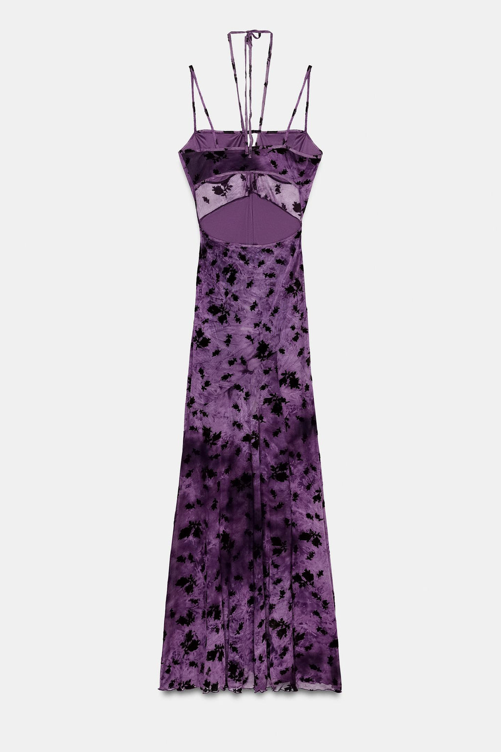 ROBE LONGUE EN TULLE FLOQUÉE