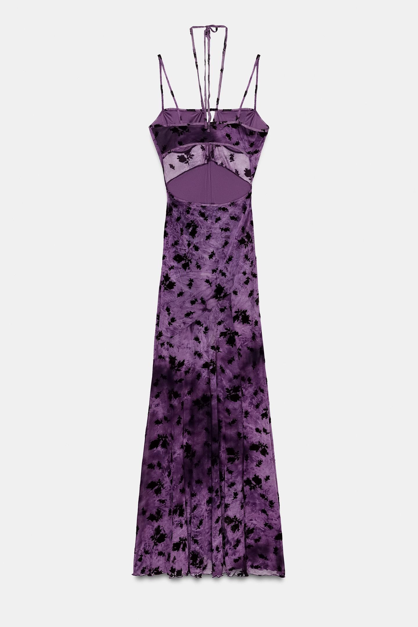 ROBE LONGUE EN TULLE FLOQUÉE