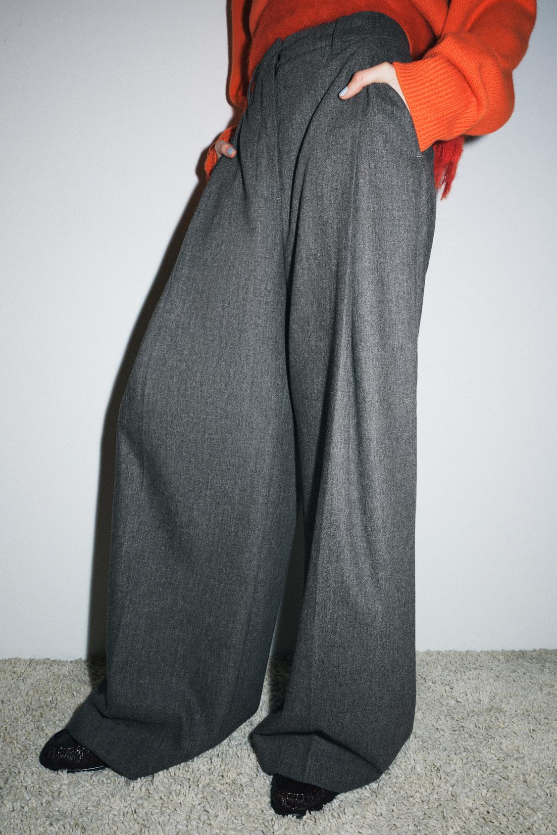 PANTALON WIDE LEG À PINCES