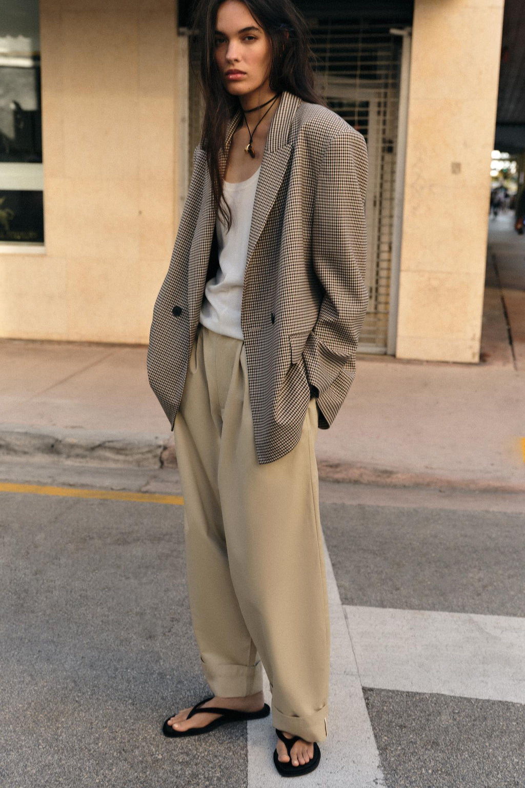 VESTE OVERSIZE À BOUTONNAGE CROISÉ