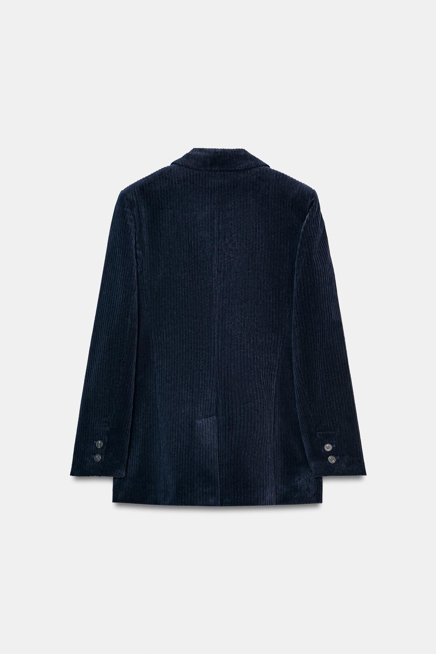 BLAZER EN VELOURS CÔTELÉ ET ÉPAULETTES EZ SIGNATURE