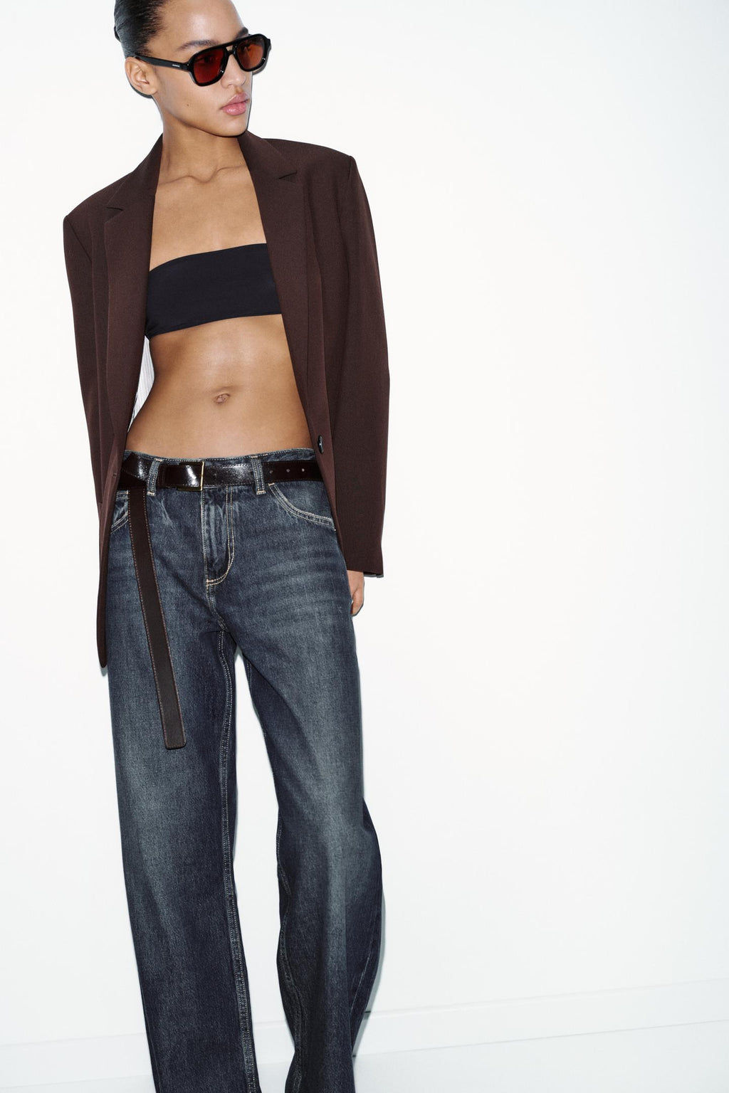 VESTE DROITE À ÉPAULETTES