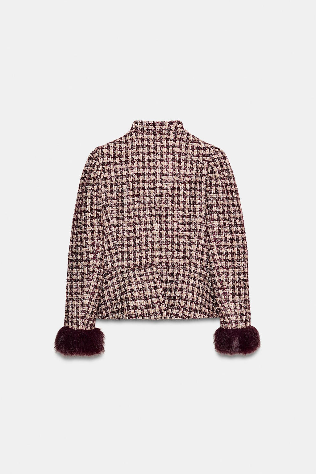VESTE STRUCTURÉE À MANCHETTES EFFET FOURRURE EZ SIGNATURE