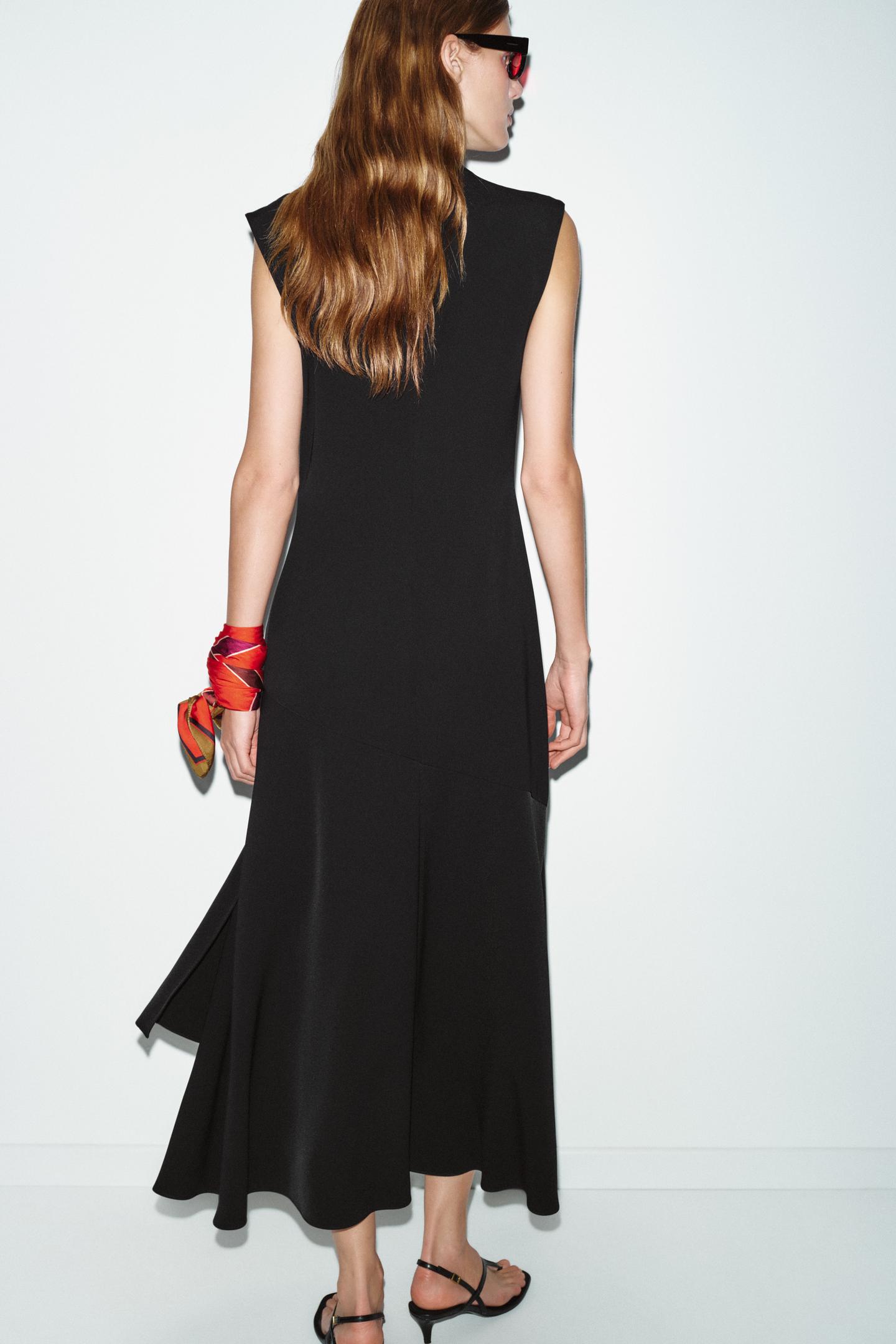 Robe mi-longue asymétrique