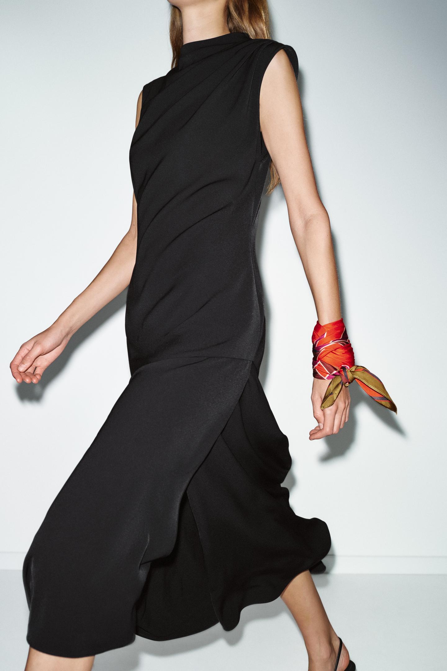 Robe mi-longue asymétrique