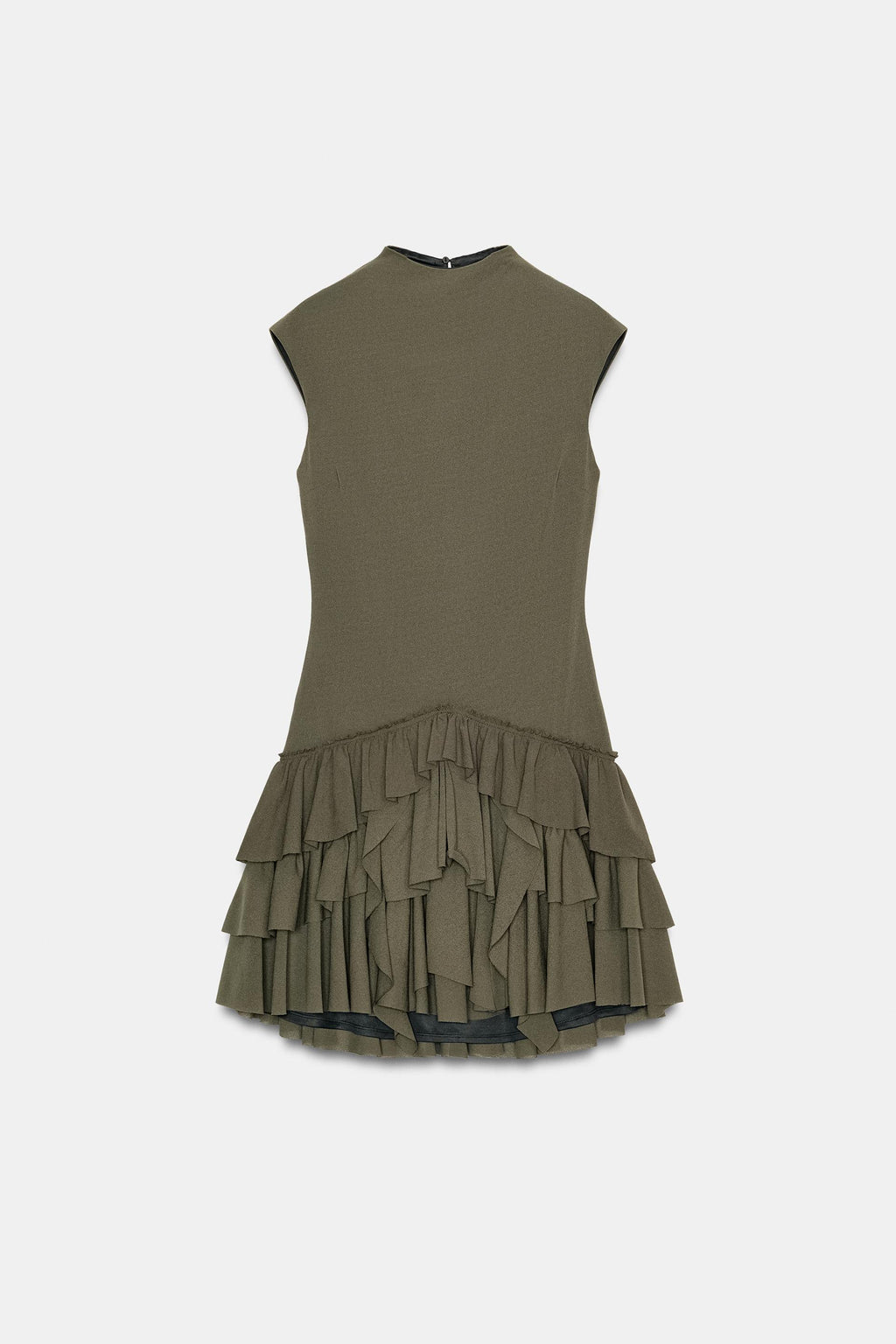 ROBE COURTE À VOLANTS