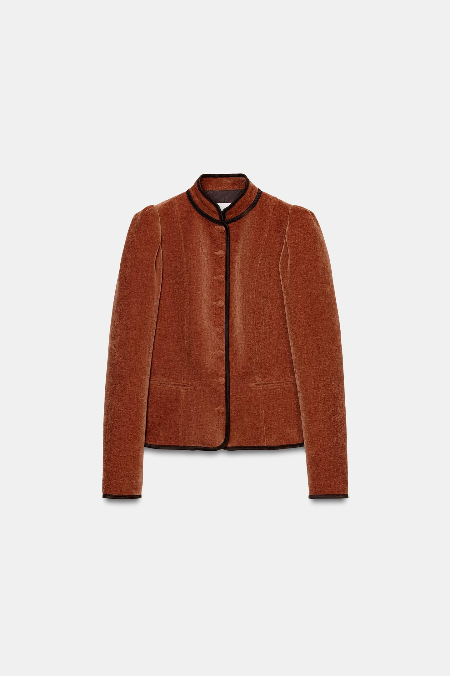 VESTE À LISERÉS EN CONTRASTE