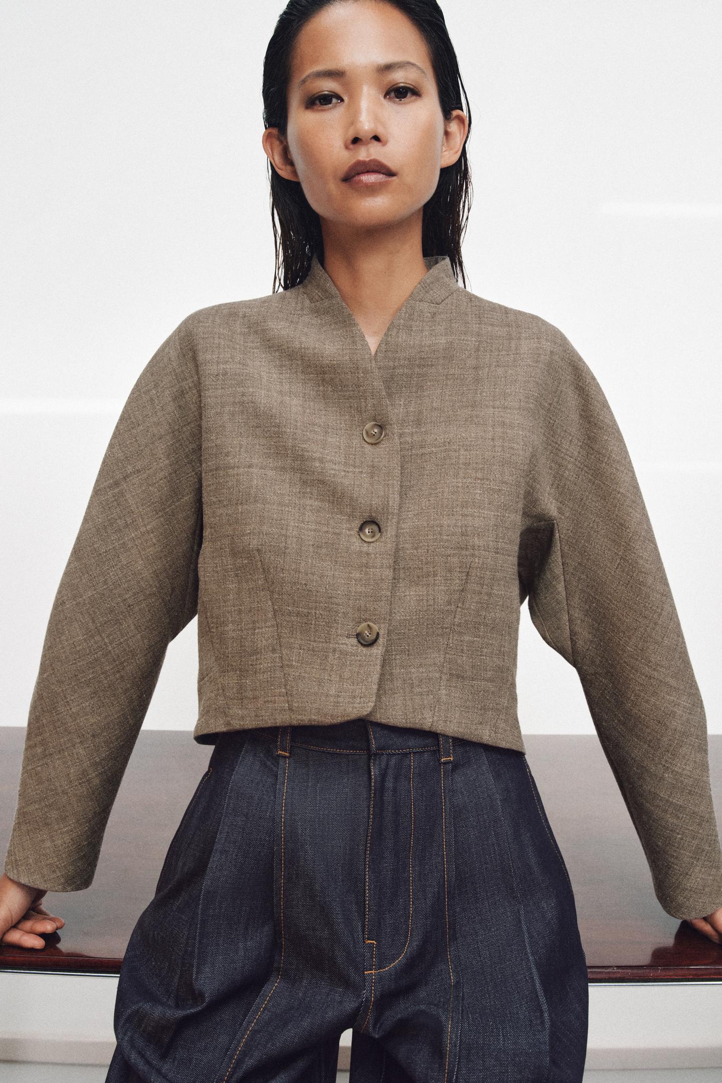 GILET COURT AVEC LAINE EZ SIGNATURE