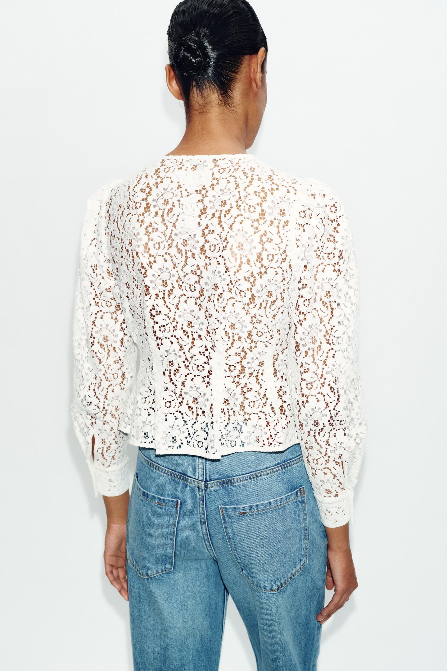 VESTE CACHE-CŒUR EN DENTELLE