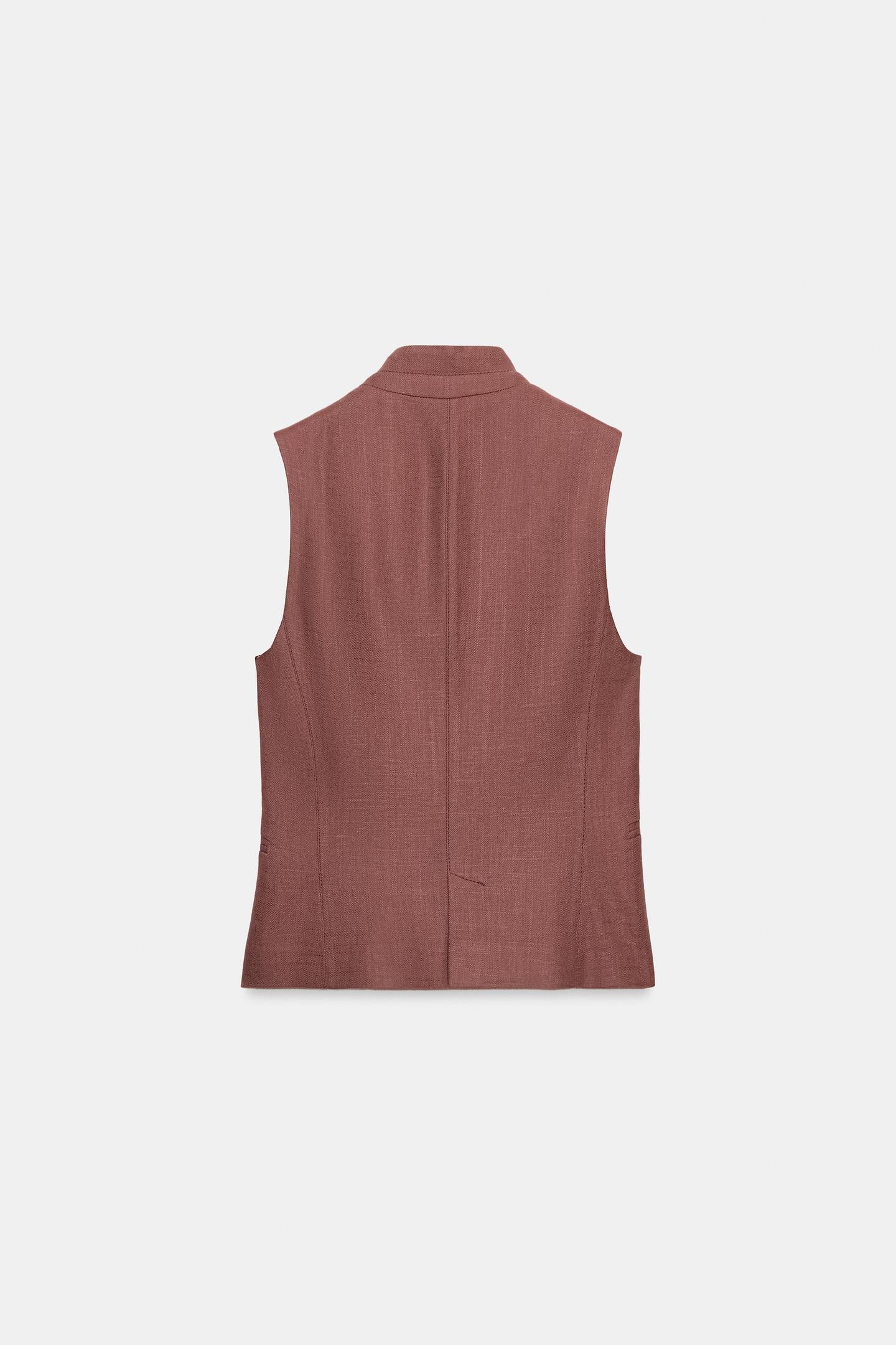 GILET EN LIN EZ SIGNATURE