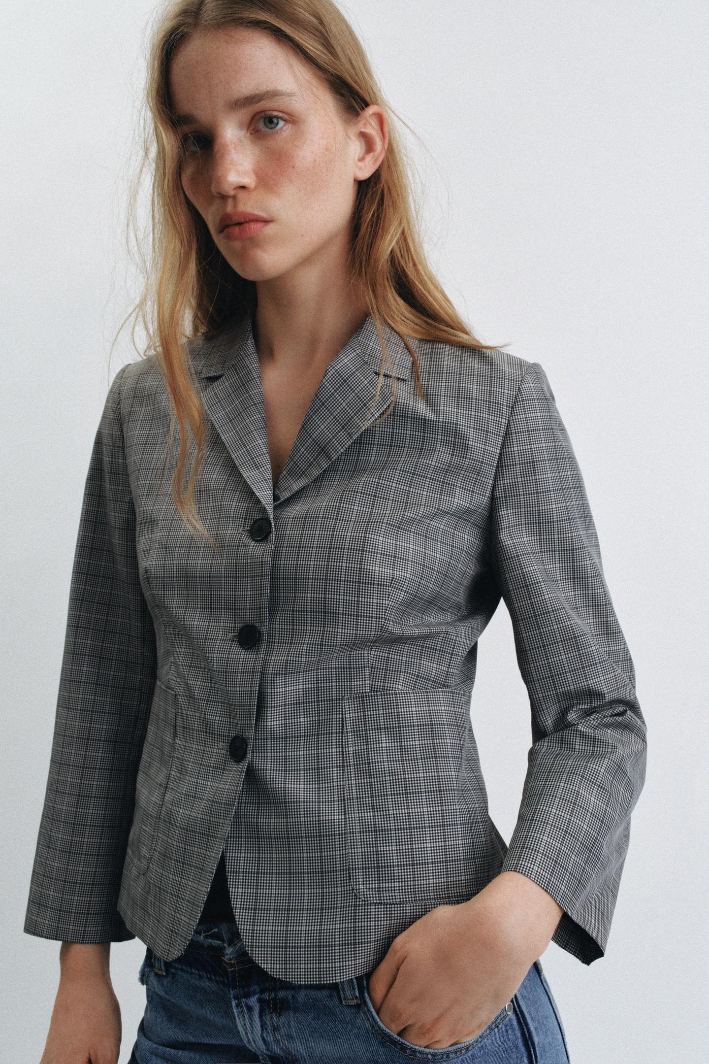 BLAZER À CARREAUX EZ SIGNATURE