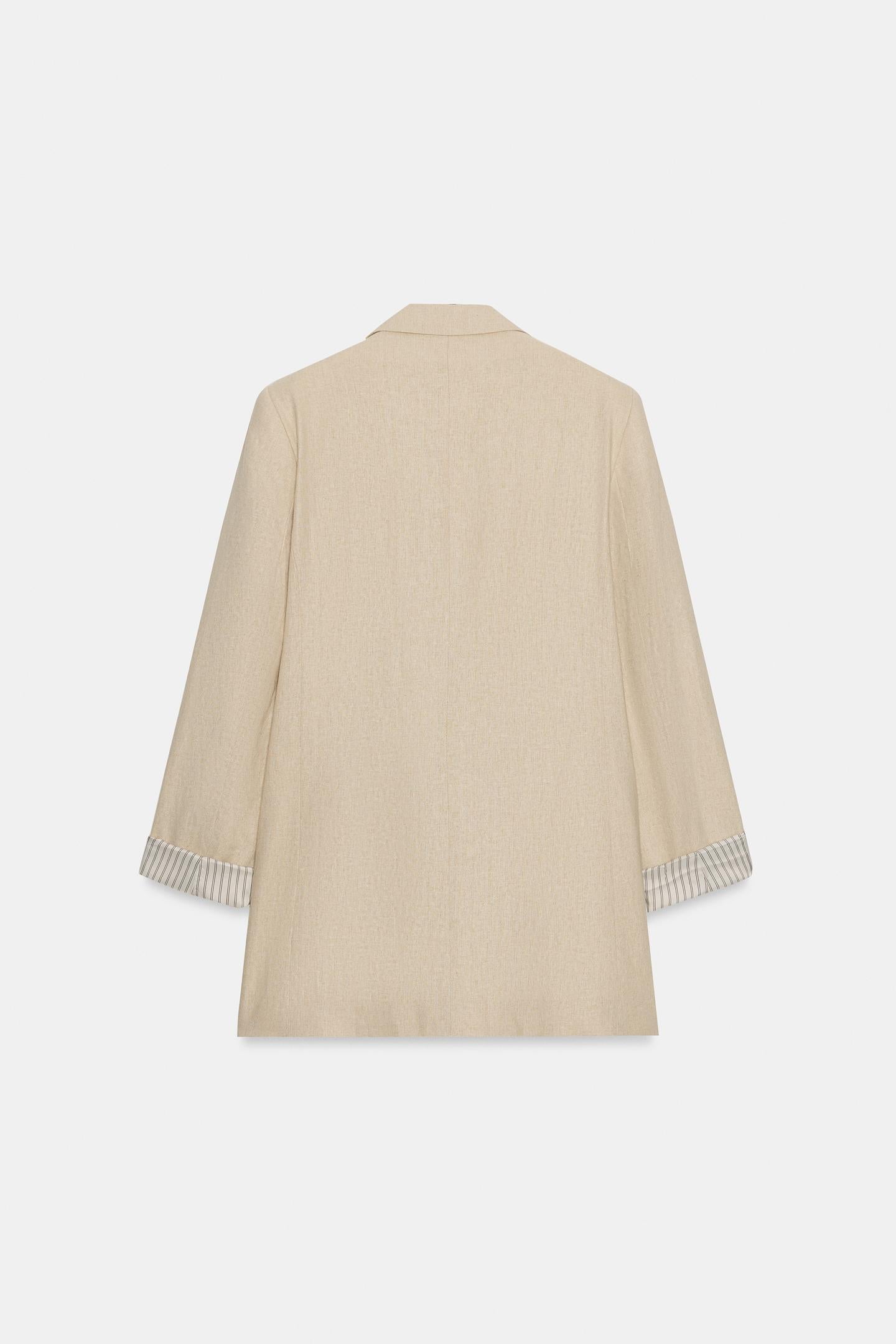 VESTE AVEC LIN À MANCHES RETROUSSÉES