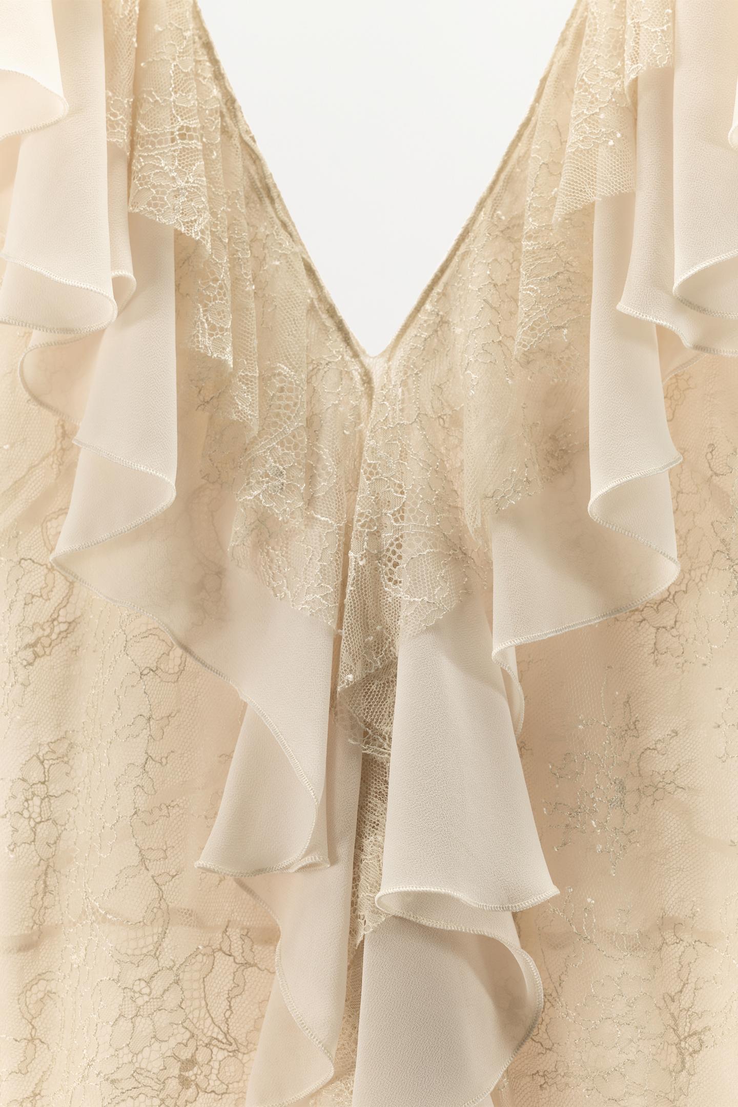 ROBE VOLANTS DENTELLE EZ SIGNATURE