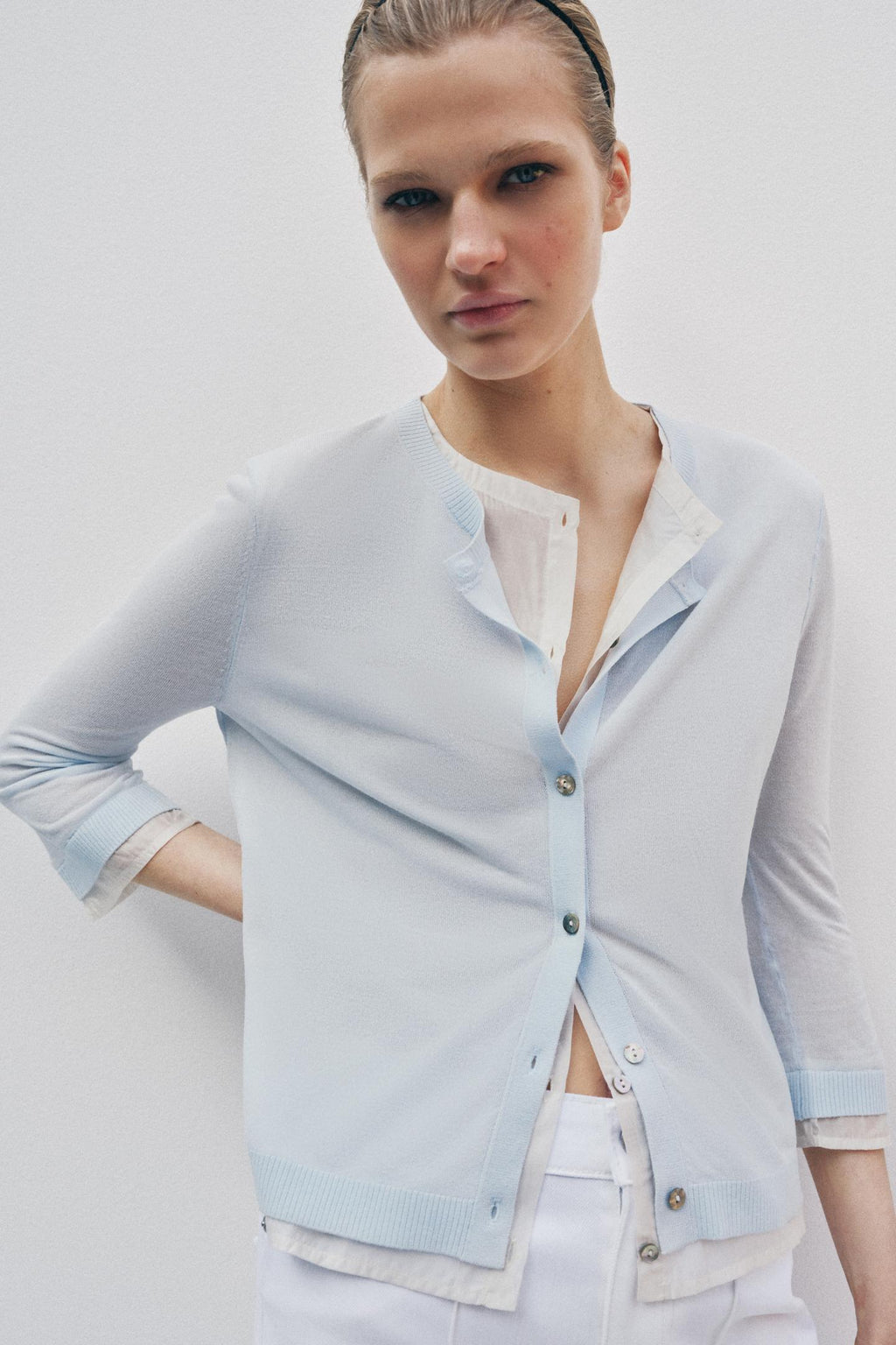 VESTE EN MAILLE COMBINÉE