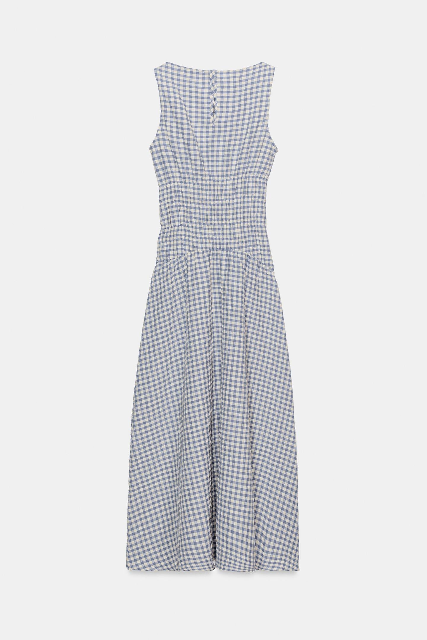 Robe mi-longue à carreaux vichy