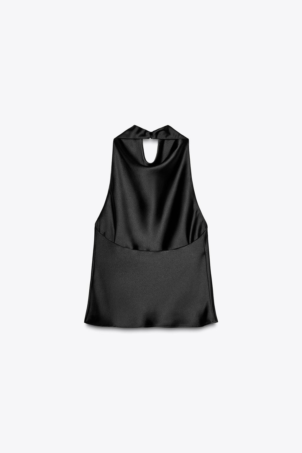 SATIN-HALTERTOP BLACK NOIR