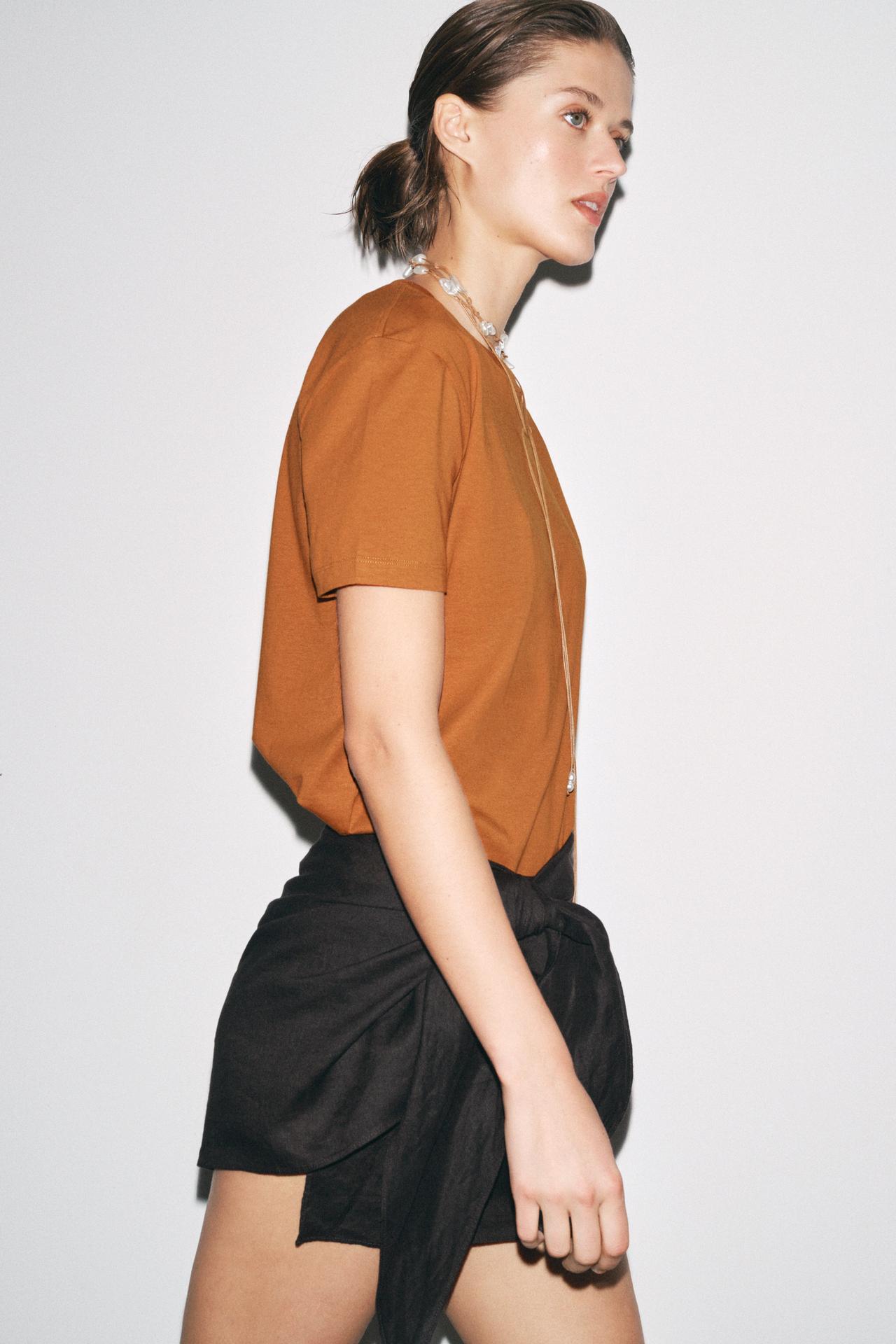 VIBRANT ESSENTIAL COTTON TEE ORANGE