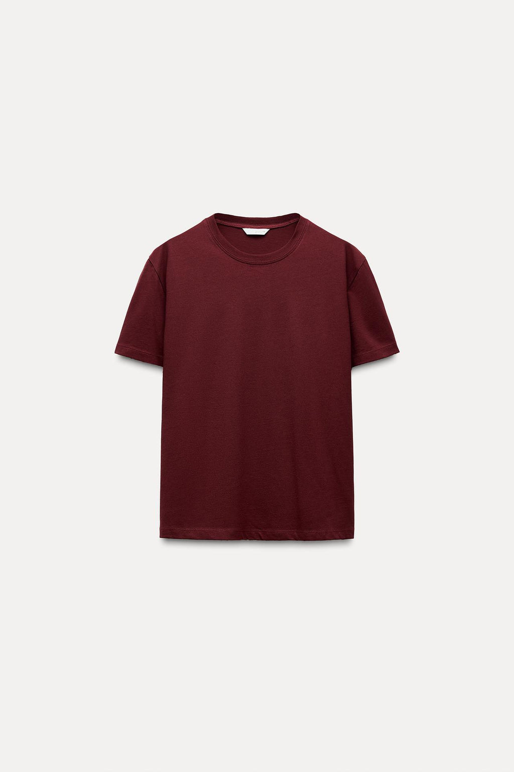 T-SHIRT BURGUNDER COTTON LINIE