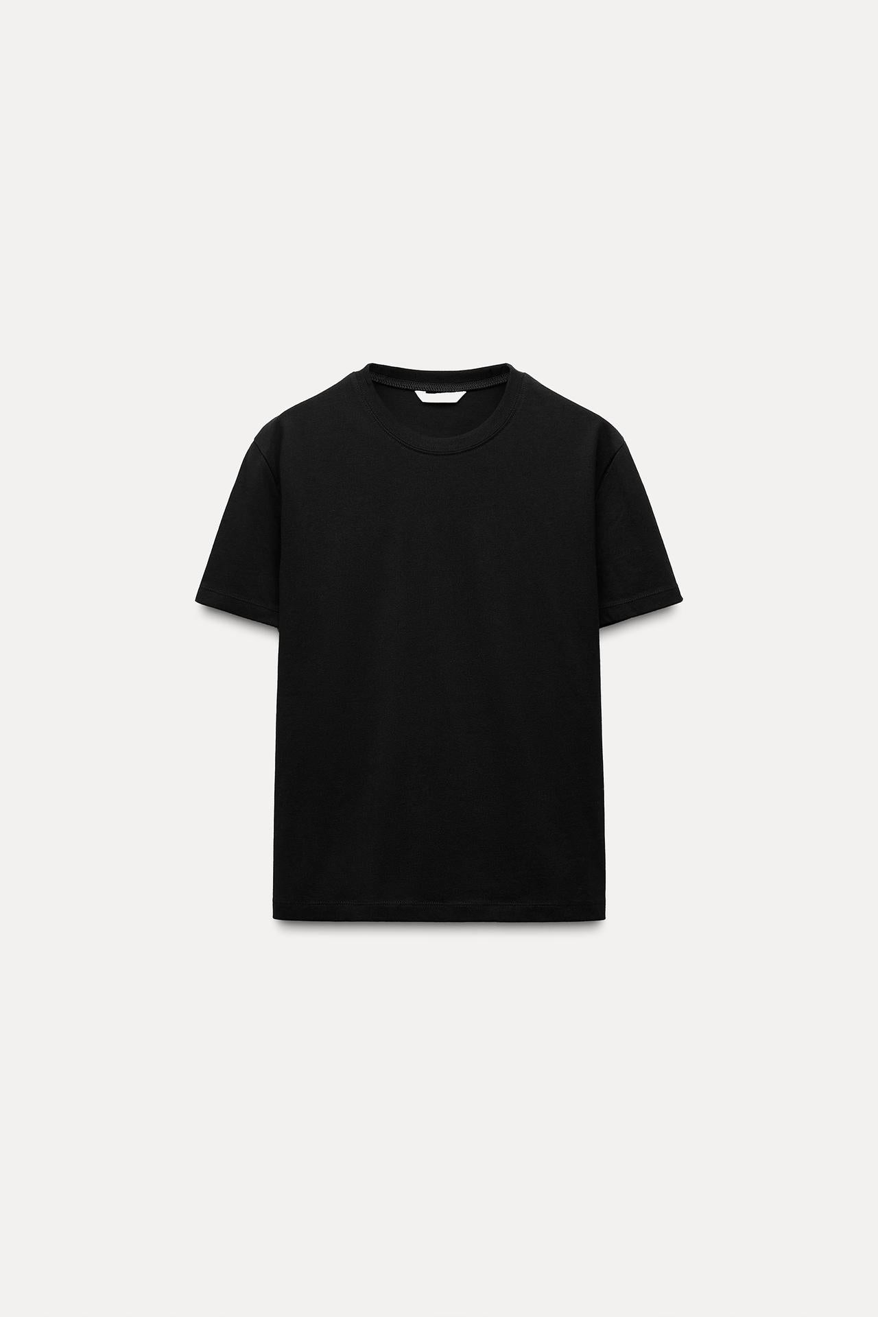 T-SHIRT SCHWARZ COTTON LINIE
