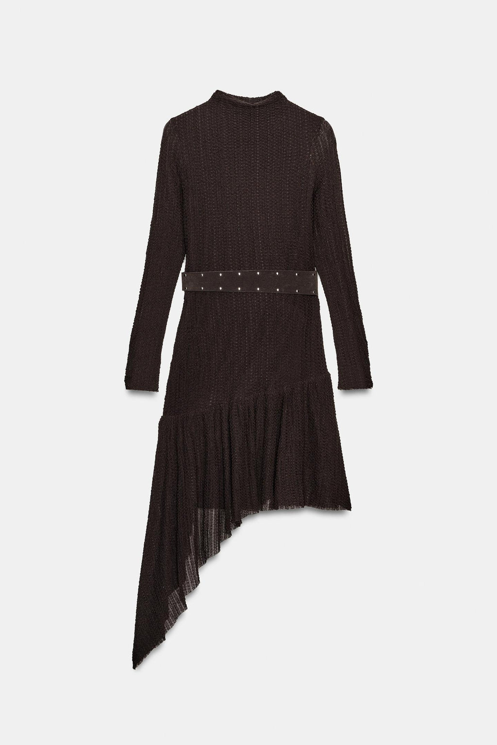 ROBE COURTE ASYMÉTRIQUE À CEINTURE
