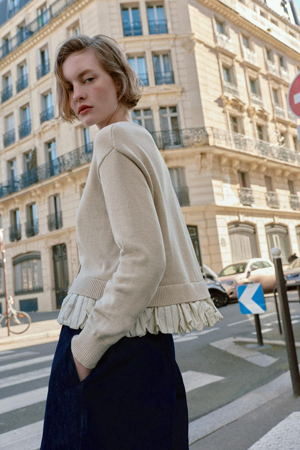 GILET EN MAILLE BIMATIÈRE