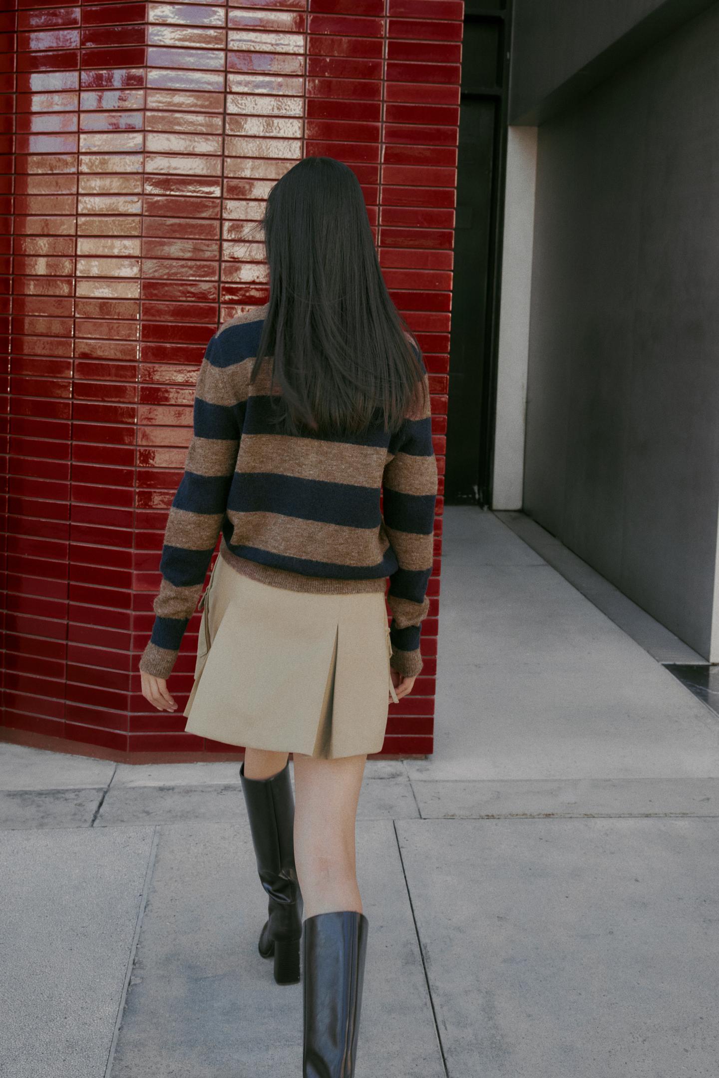 GILET EN MAILLE RAYÉ