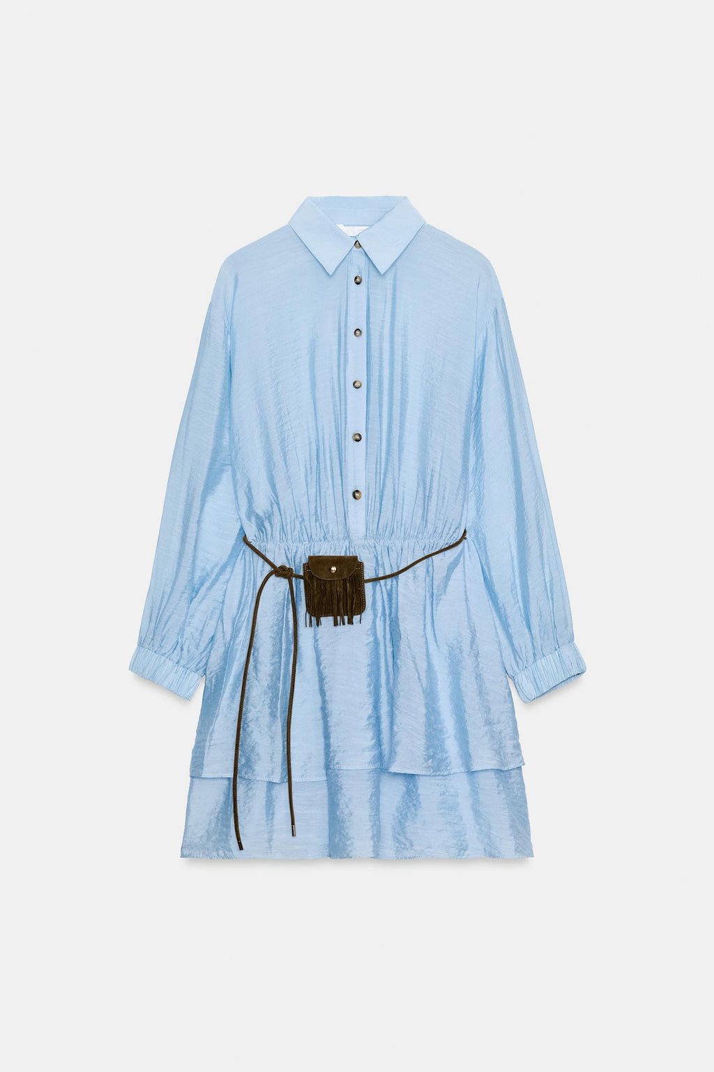 Robe courte avec ceinture et poche