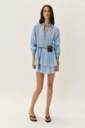 Robe courte avec ceinture et poche