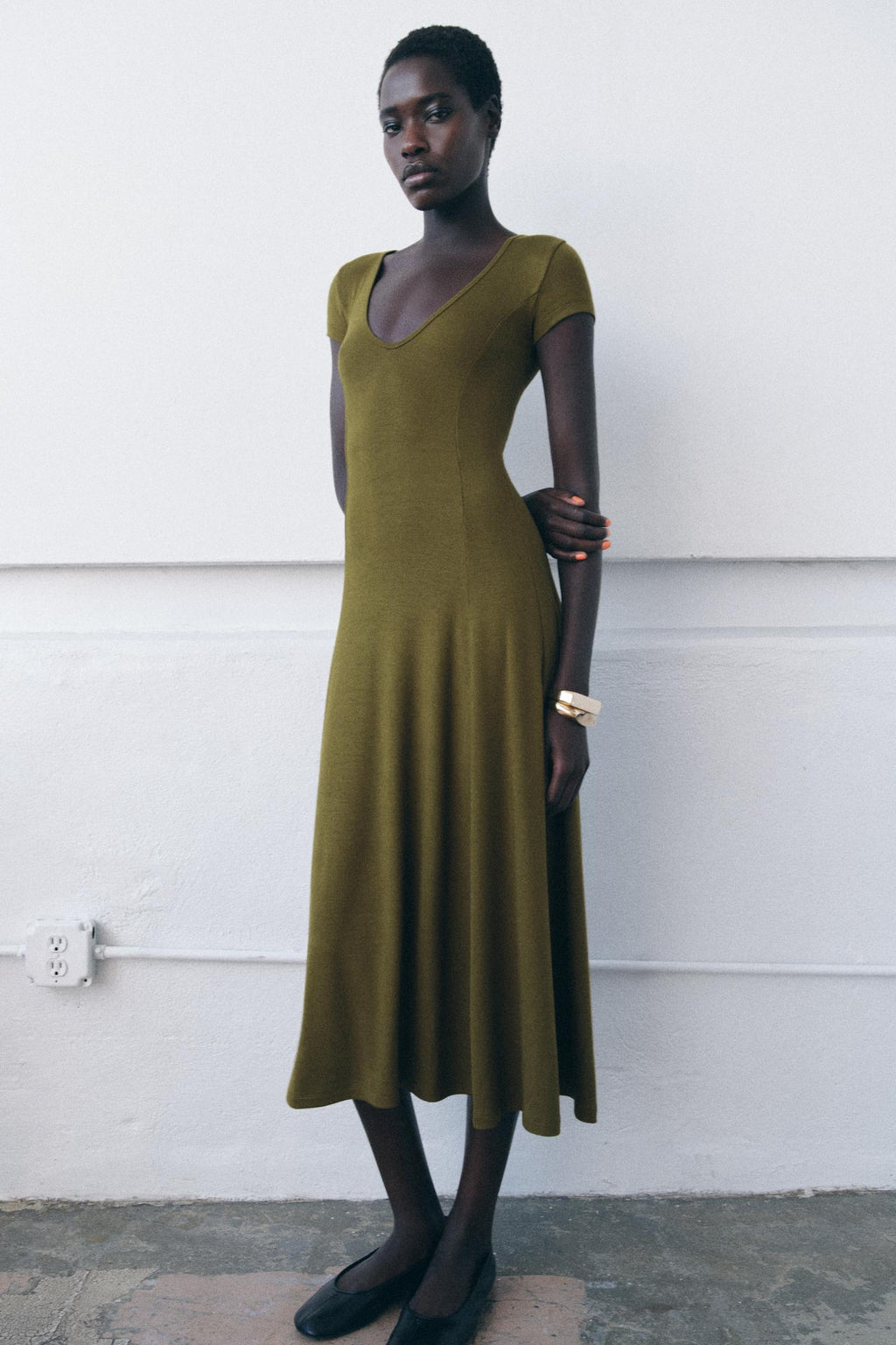 ROBE LONGUE CÔTELÉE