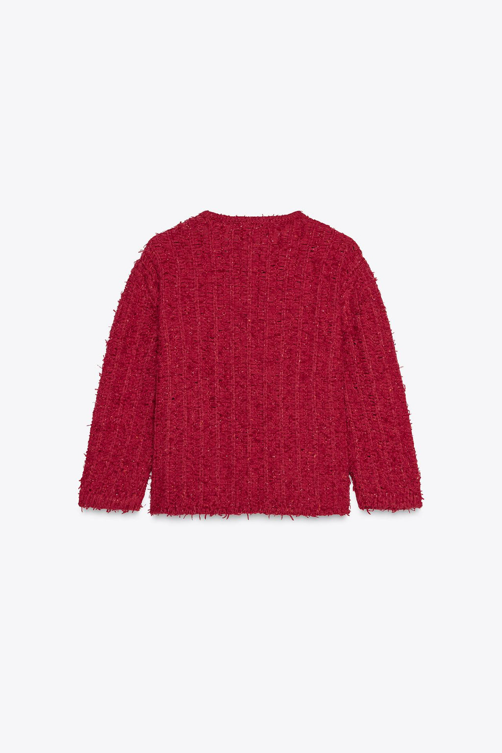 STRICKJACKE MIT 34-ÄRMELN ROT