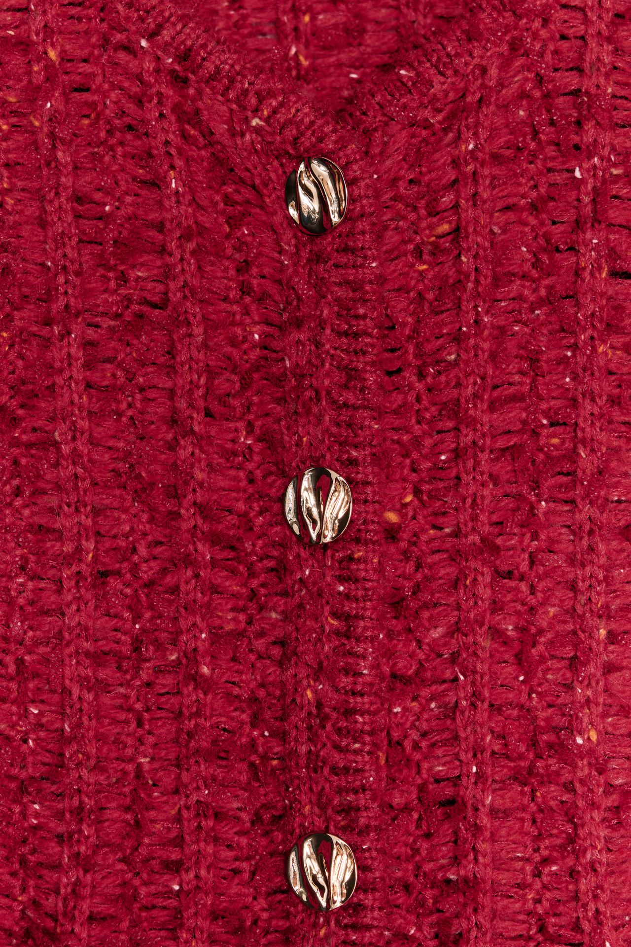 STRICKJACKE MIT 34-ÄRMELN ROT
