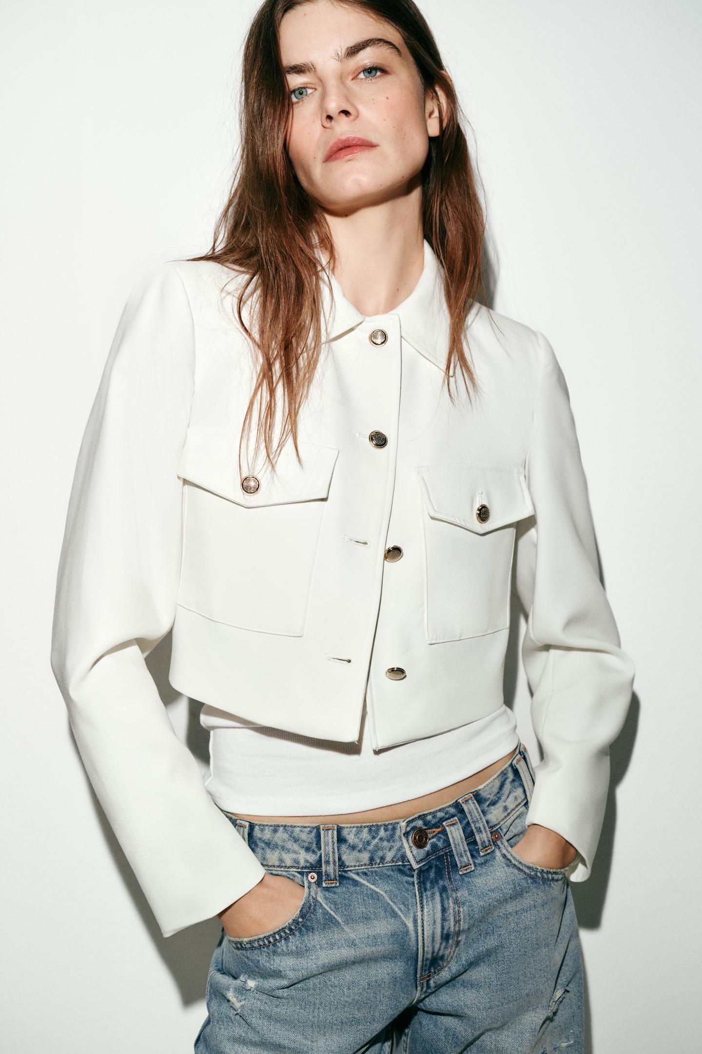 VESTE COURTE À POCHES