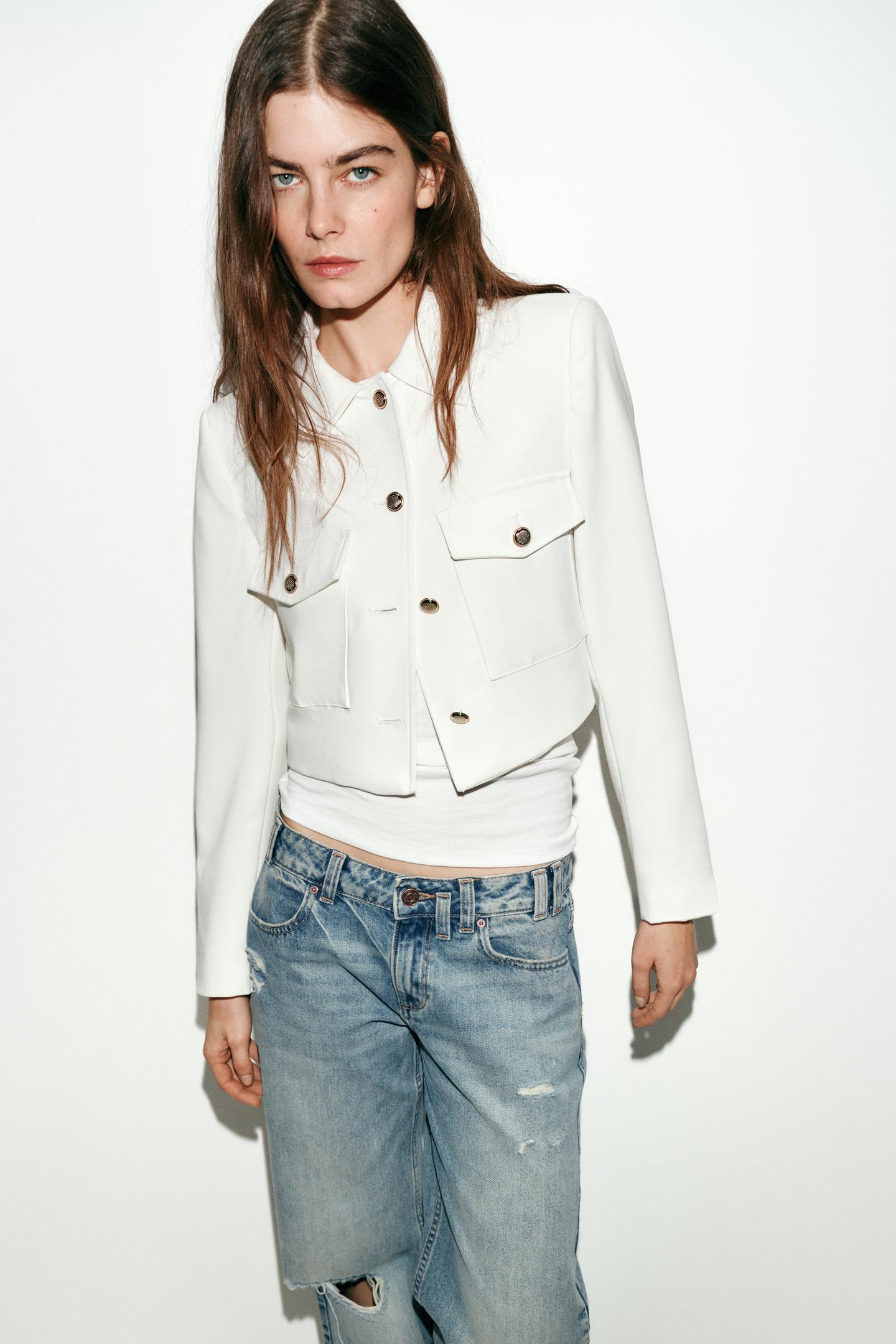 VESTE COURTE À POCHES