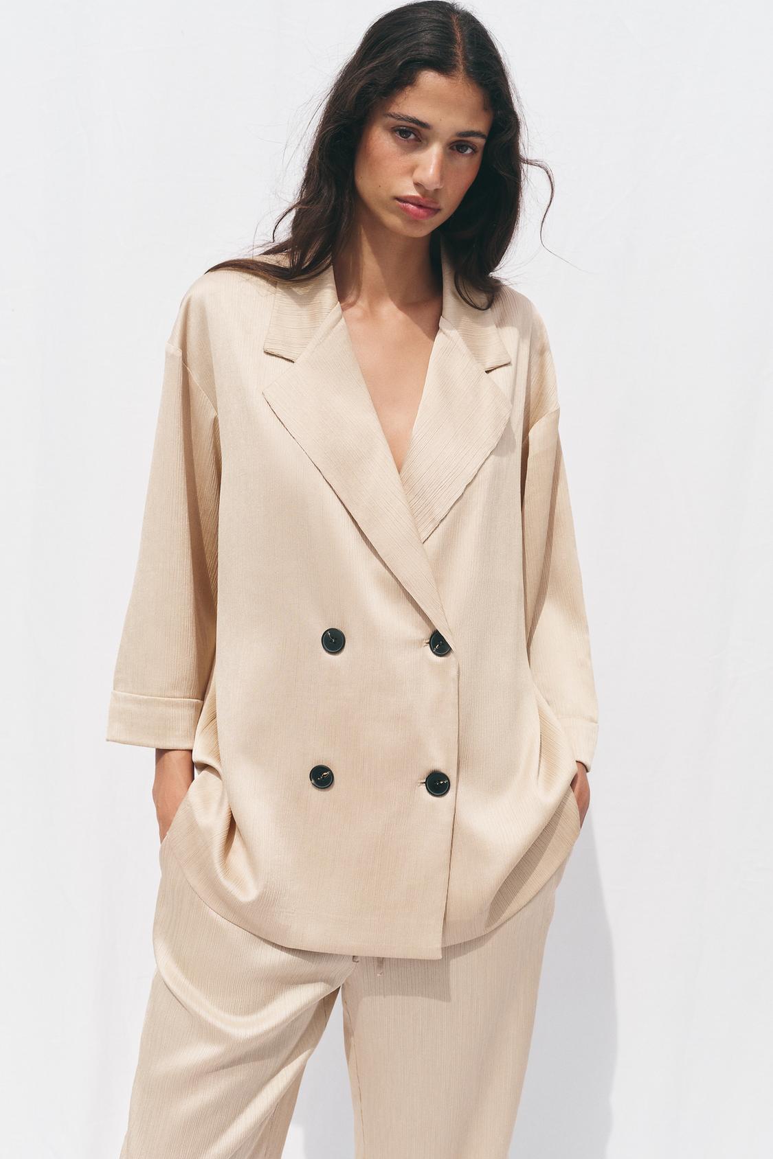 SIGNATURE DOPPELREIHIGER BLAZER BEIGE