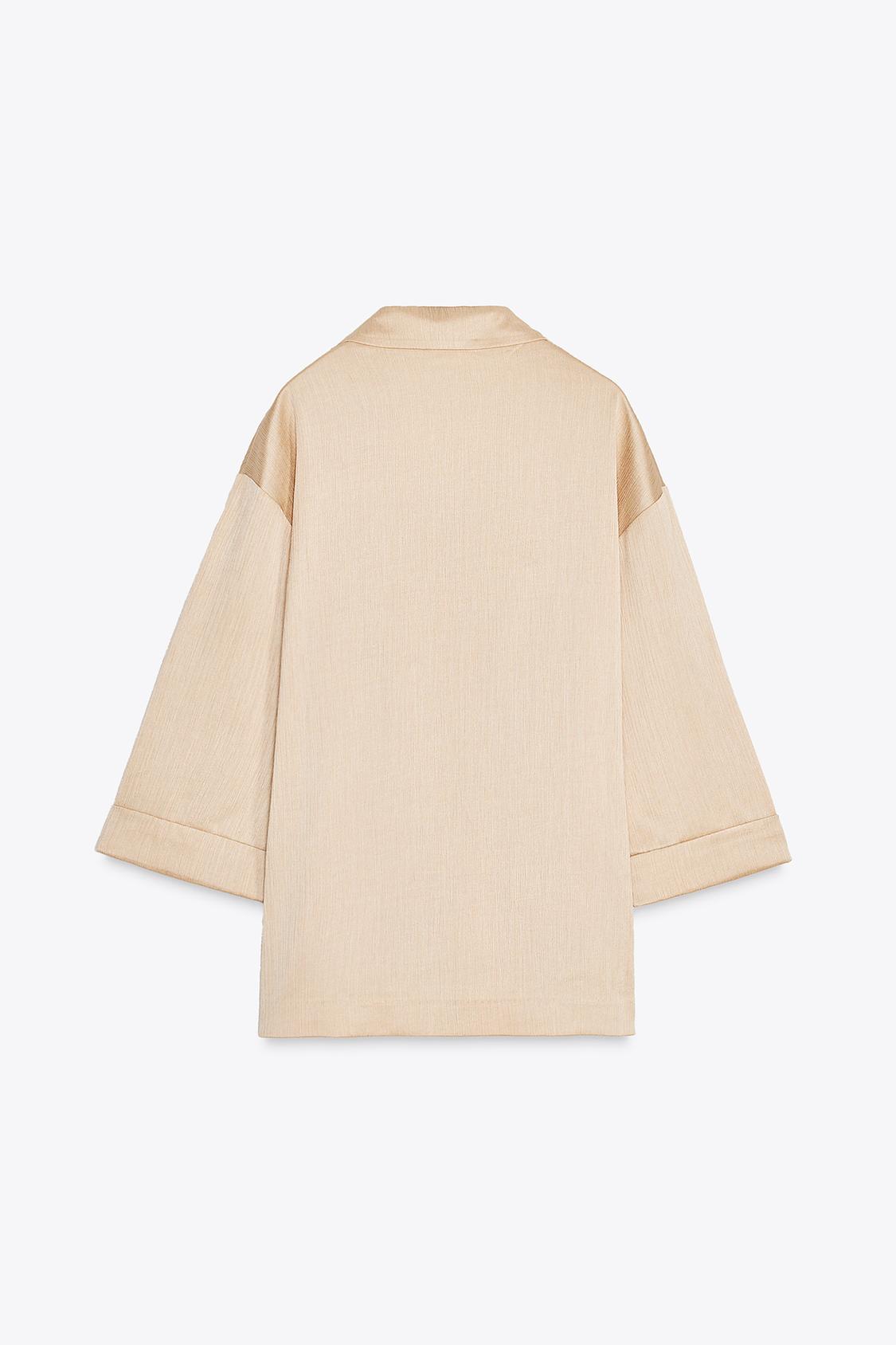 DOPPELREIHIGER BLAZER STRUKTURIERT IN BEIGE