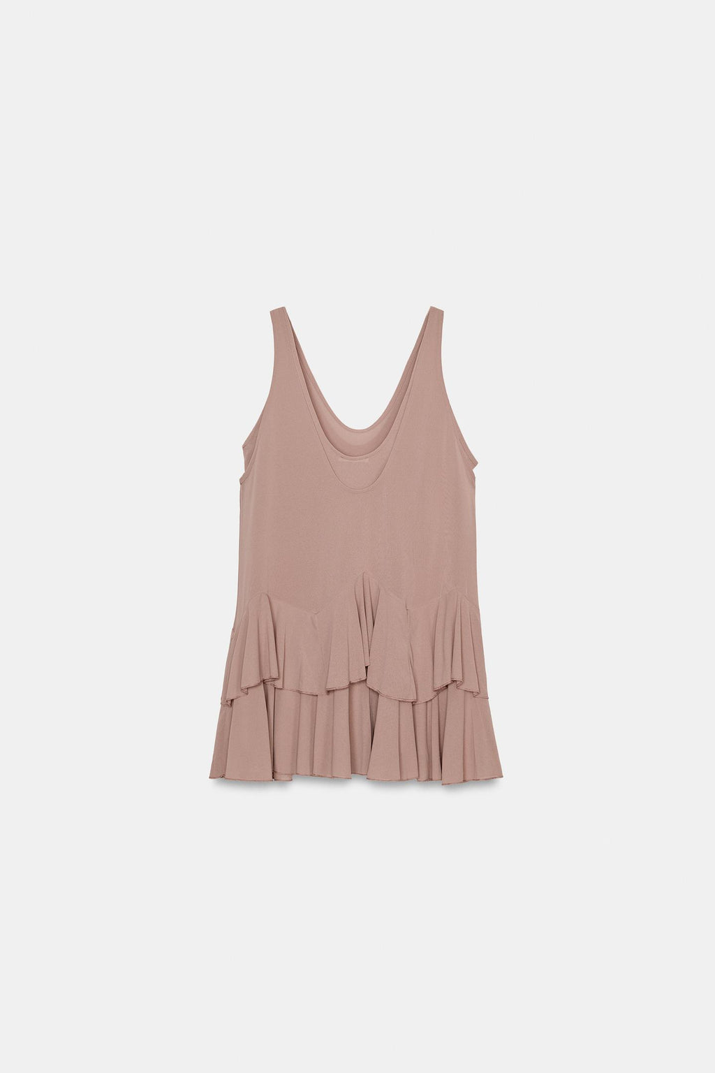 ROBE COURTE À VOLANTS