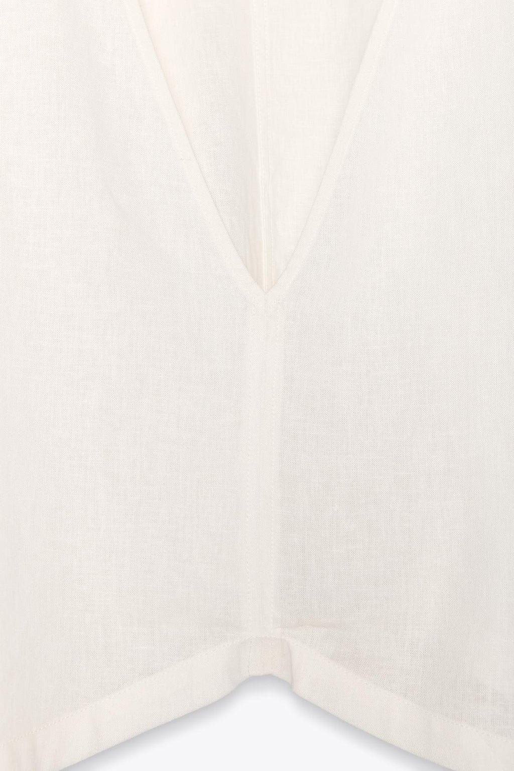 BLUSE MIT ÜBERWEITEN ÄRMELN AUS LEINENMIX