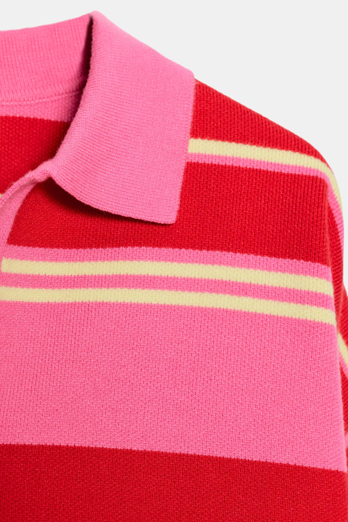 POLO EN MAILLE À RAYURES