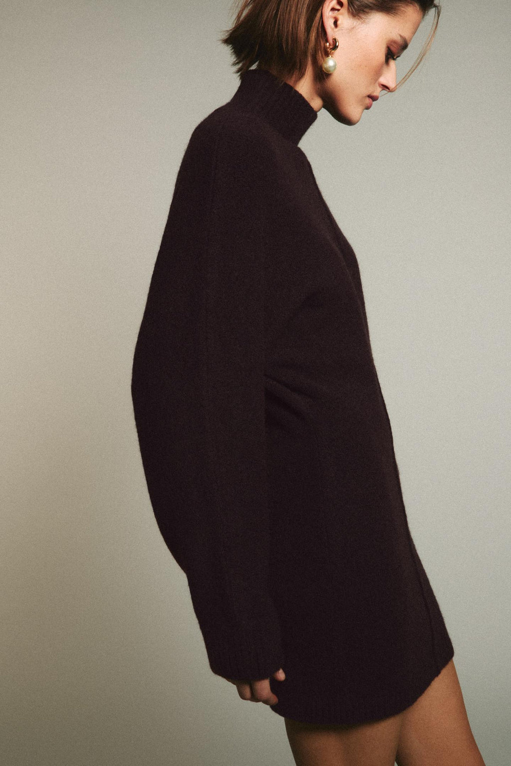 ROBE COURTE EN MAILLE DOUCE
