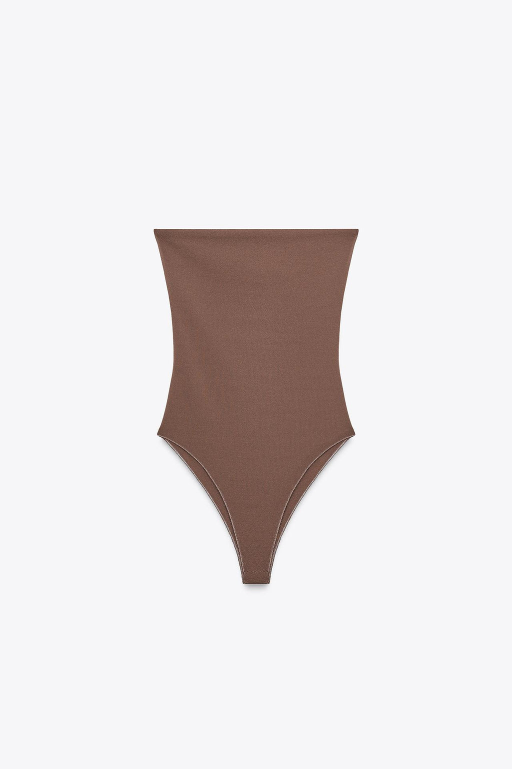 BANDEAU-BODY MIT CLEANER SILHOUETTE IN BRAUN