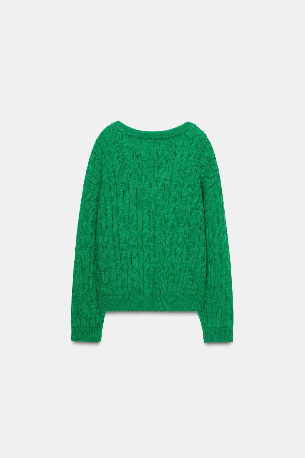 PULL EN V EN MAILLE À TORSADES