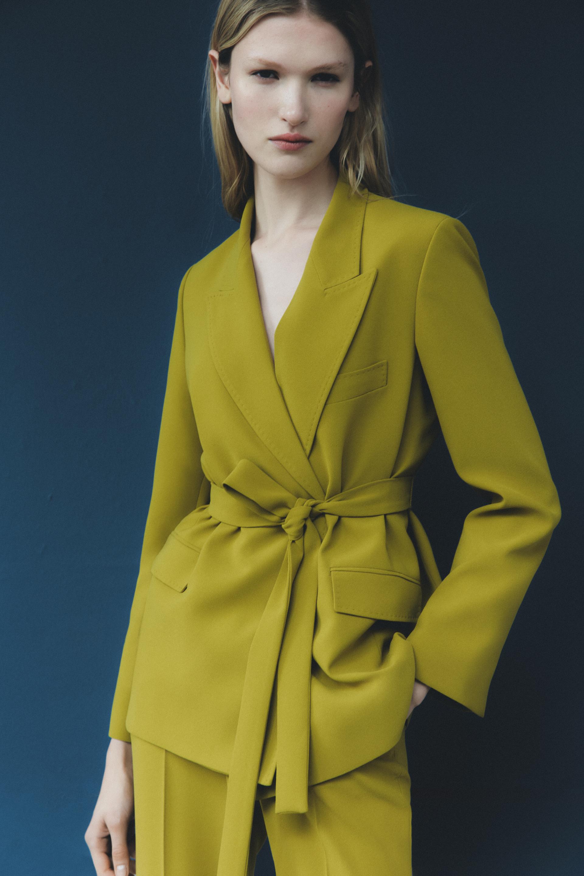 EZ COLLECTION BLAZER MIT GÜRTEL AUS POLYESTER