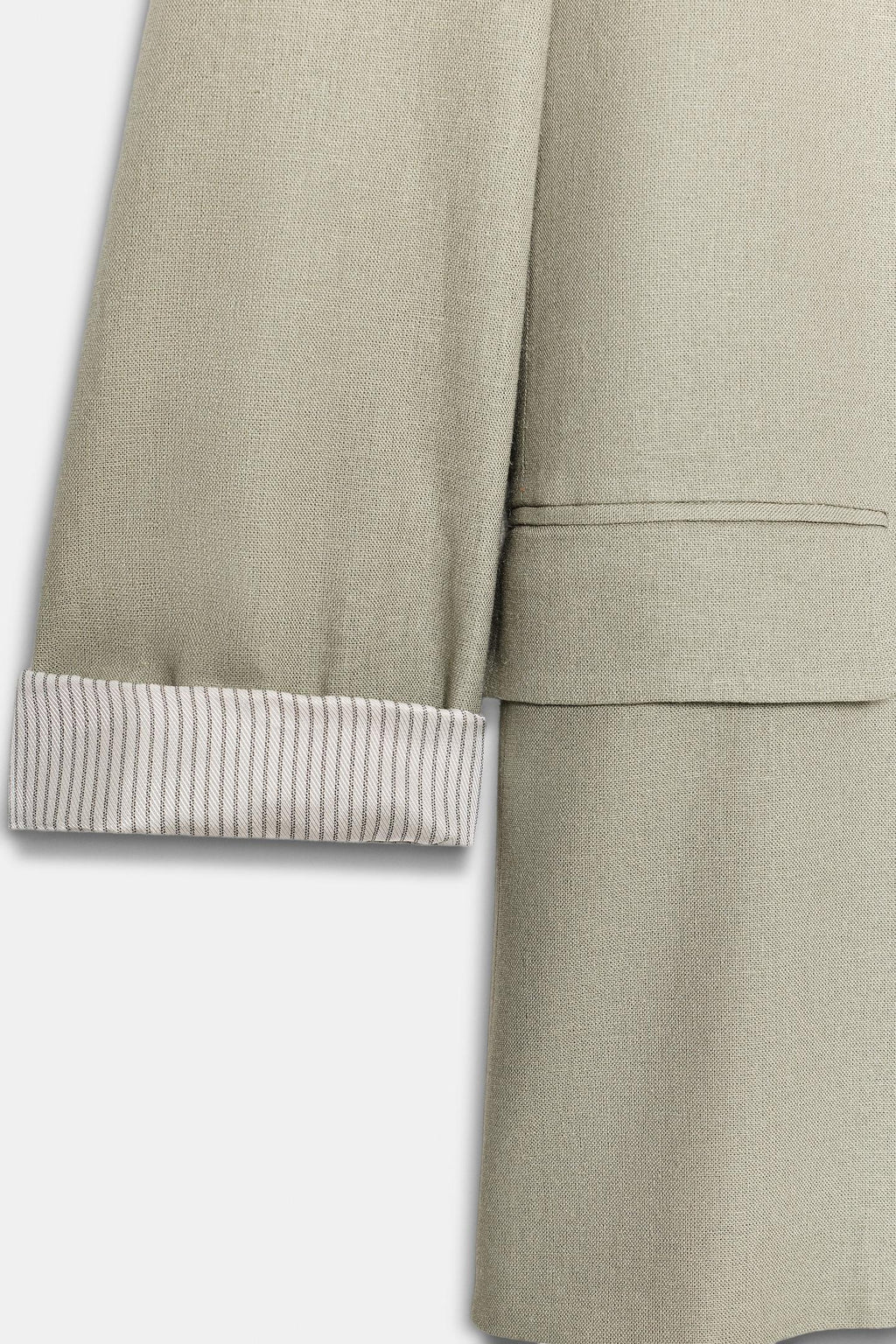 VESTE EN LIN À MANCHES RETROUSSÉES