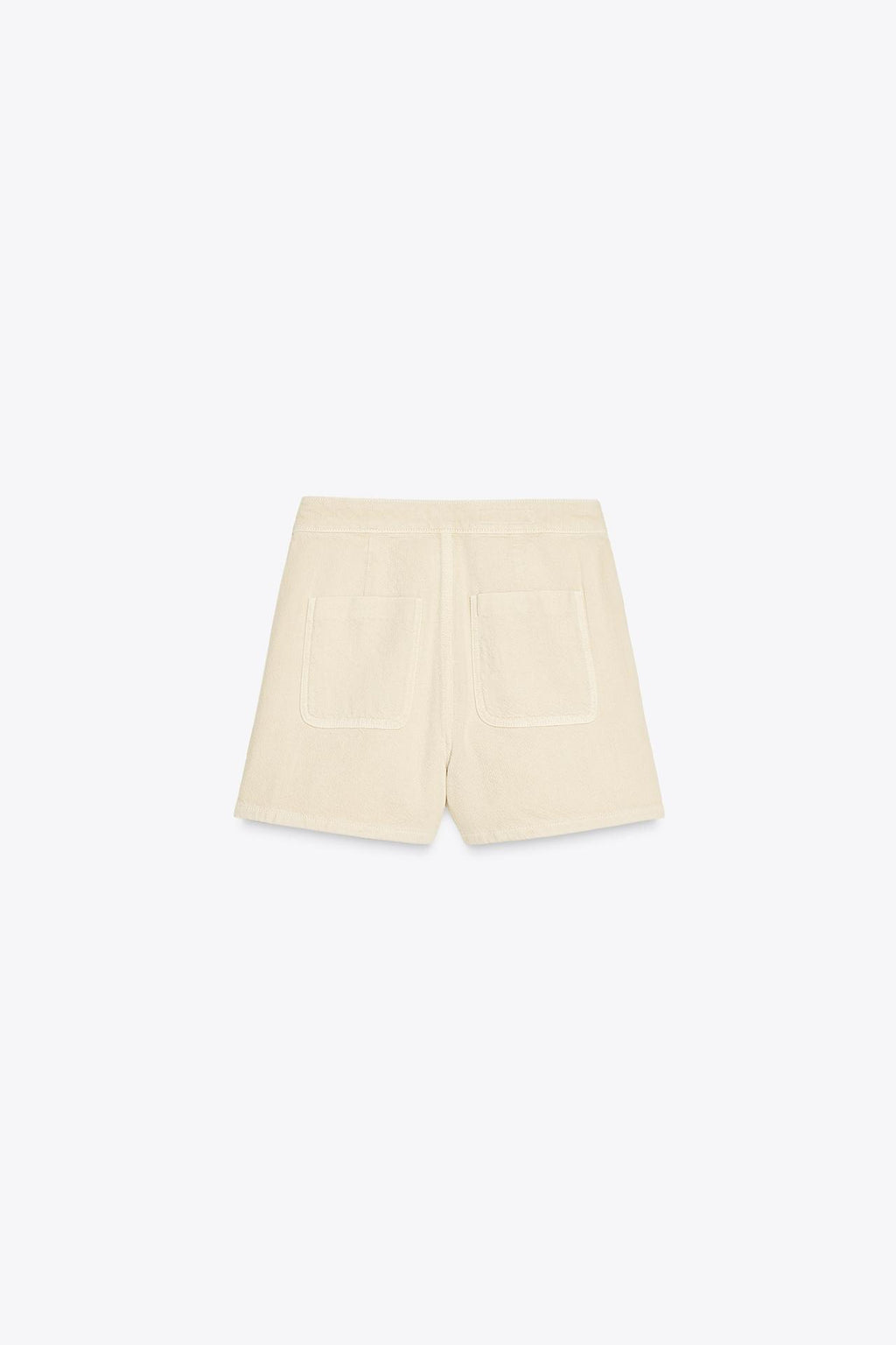 CROSSOVER-DENIM-SKORT SAND MIT KNOPFDETAILS