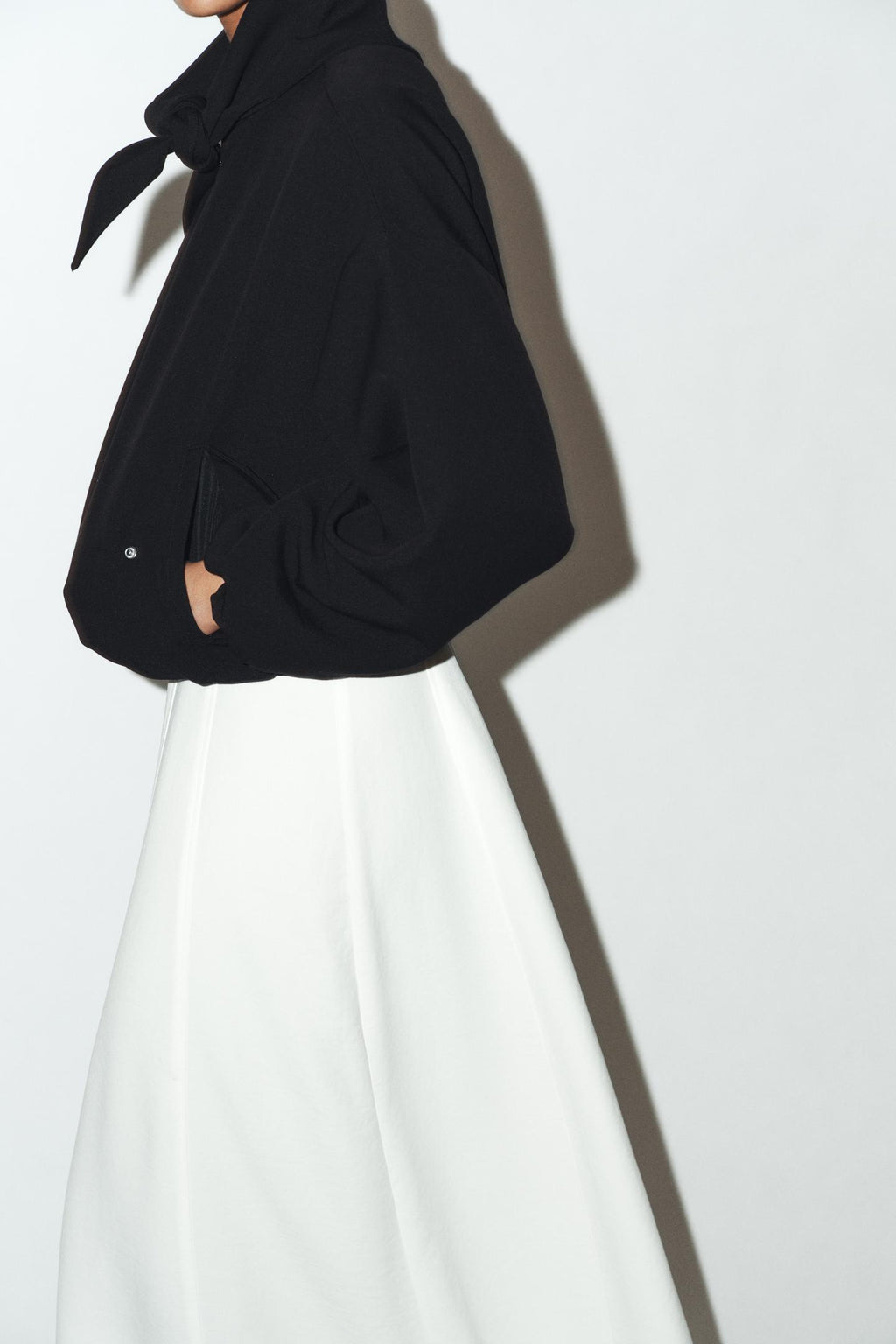 BOMBER À FOULARD AMOVIBLE