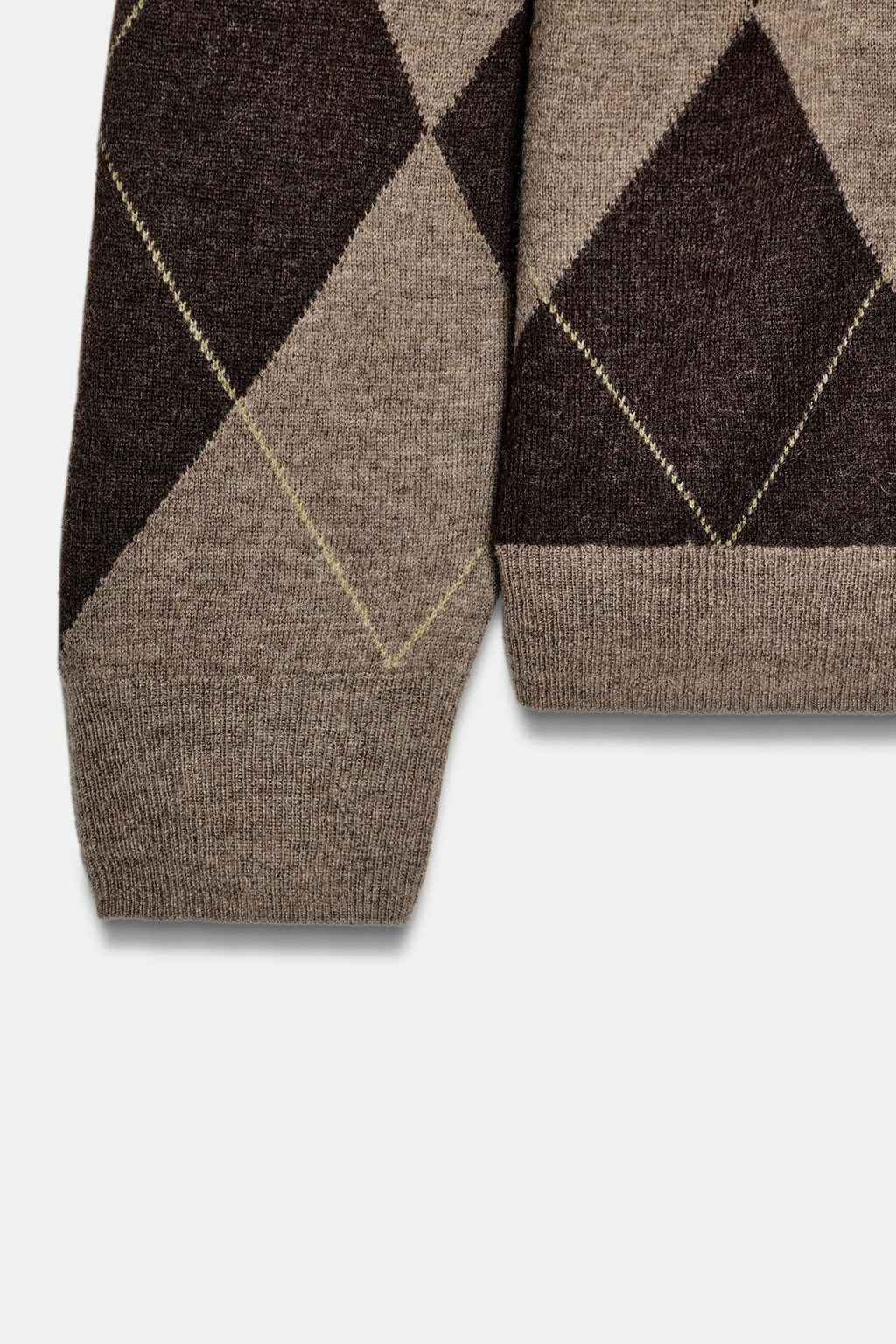 PULL 100% LAINE À LOSANGES EZ SIGNATURE