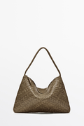 SAC À BANDOULIÈRE EN CUIR TRESSÉ