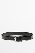CEINTURE BOUCLE CARRÉE EN CUIR NAPPA